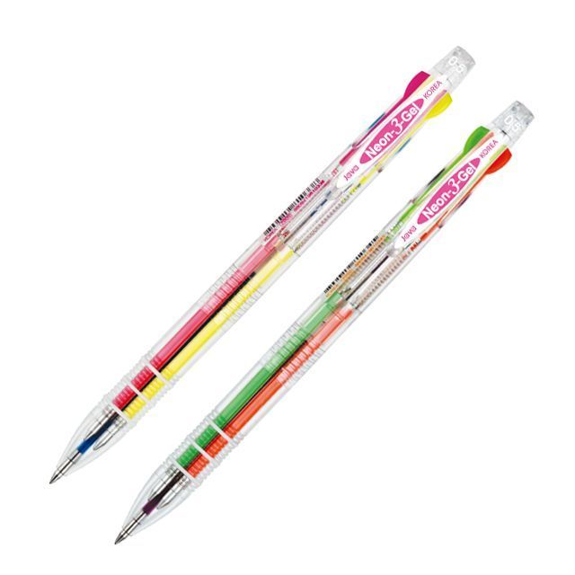 3Gel Neon 3Colors Ballpoint Pen(0.5mm), 12Count