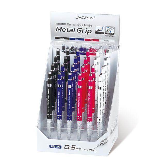 Metal Grip Mechanical Pencil(0.5mm). 24Count with Acrylic Display Case