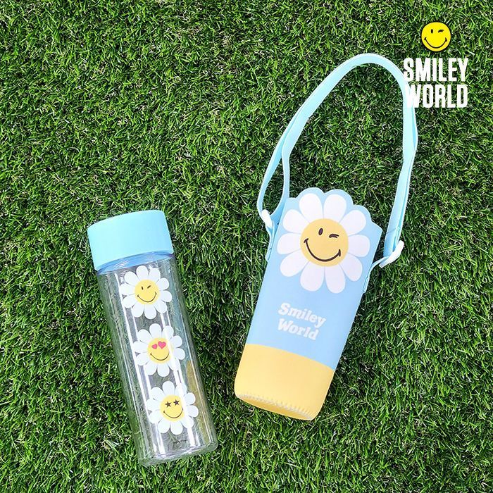 Smiley World Basic Bottle and Pouch_Blue