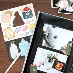 CONITALE Self-Adhesive Photo Album, Baby Book Keepsake 