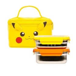 Pokemon Twin Lock Stainless Steel Lunch Box with Bag 