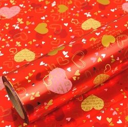 Metal Roll Wrapper Romantic Heart(L), 530mmx17m 