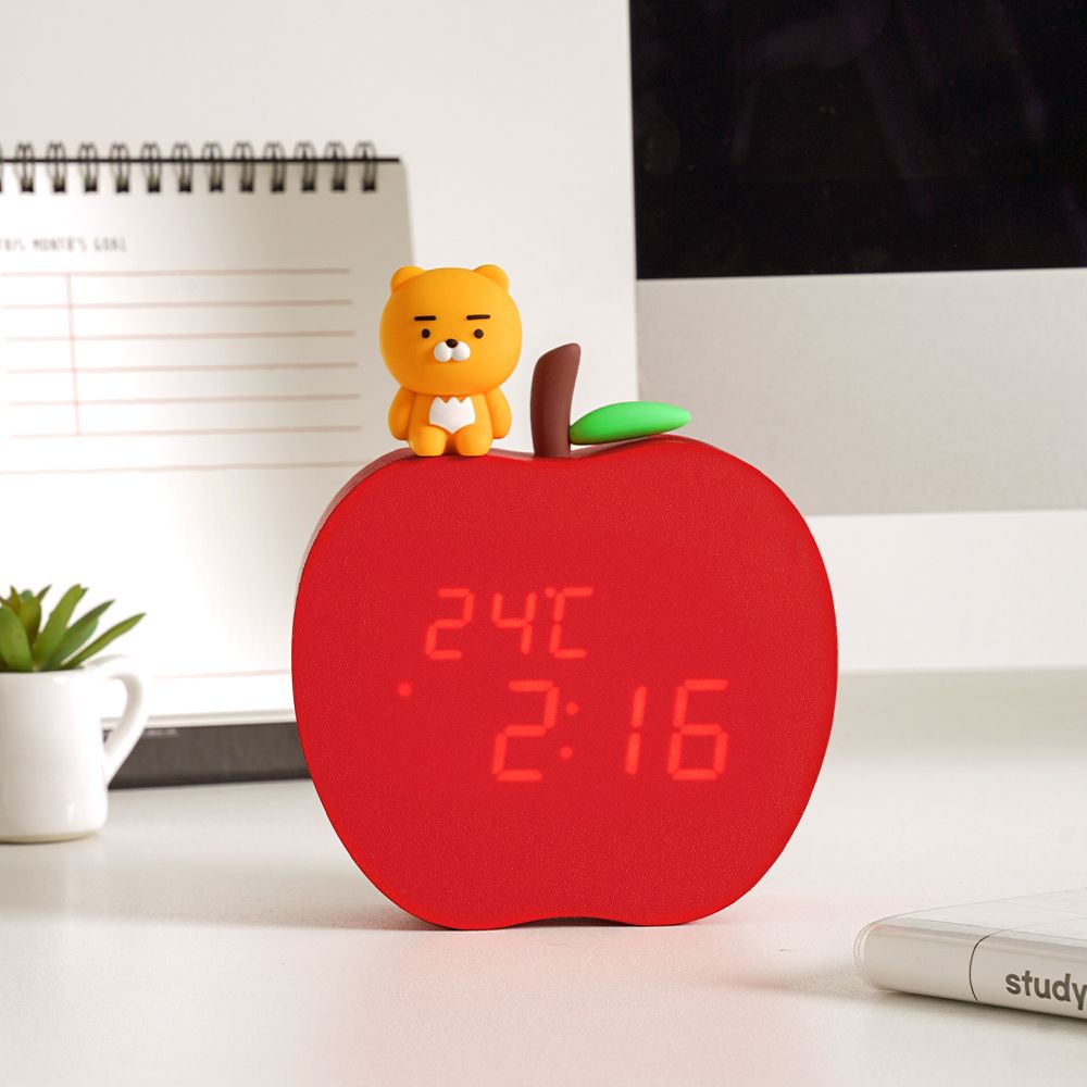 April Shower LED Ryan on the apple of the desk clock