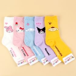 Sanrio Point Socks Pompompurin, One Size 220-260mm 