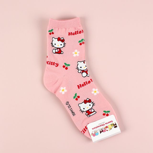 Sanrio Pattern socks Hello Kitty, One Size 220-260mm