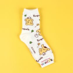 Sanrio Pattern socks Pompompurin, One Size 220-260mm