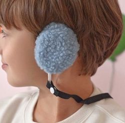 Woolly Button Earmuffs(L), Ear Covers