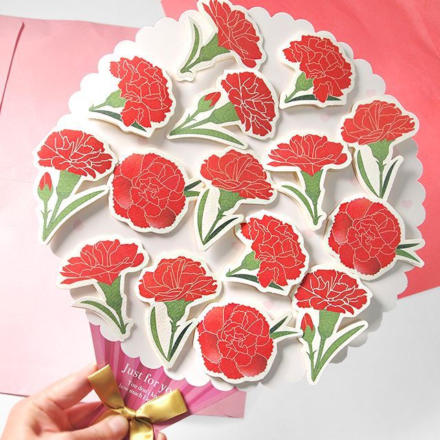 Bouquet of Carnations Rolling Letter Paper 