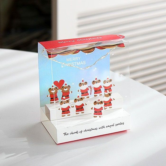 Christmas LED Pop-up Card, Red