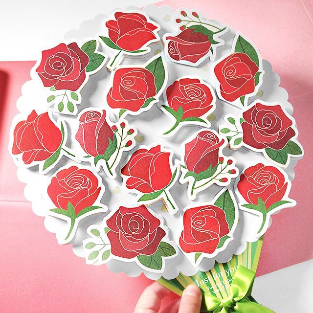 Bouquet of Roses Rolling Letter Paper