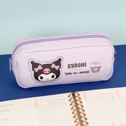 Sarion Face Embossed Embroidery Pencil Pouch