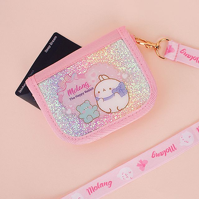 Molang Rainbow Necklace Wallet