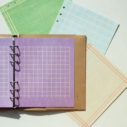 SQUARE DIARY Refill - Colored pencil, 6Rings, 148x172mm