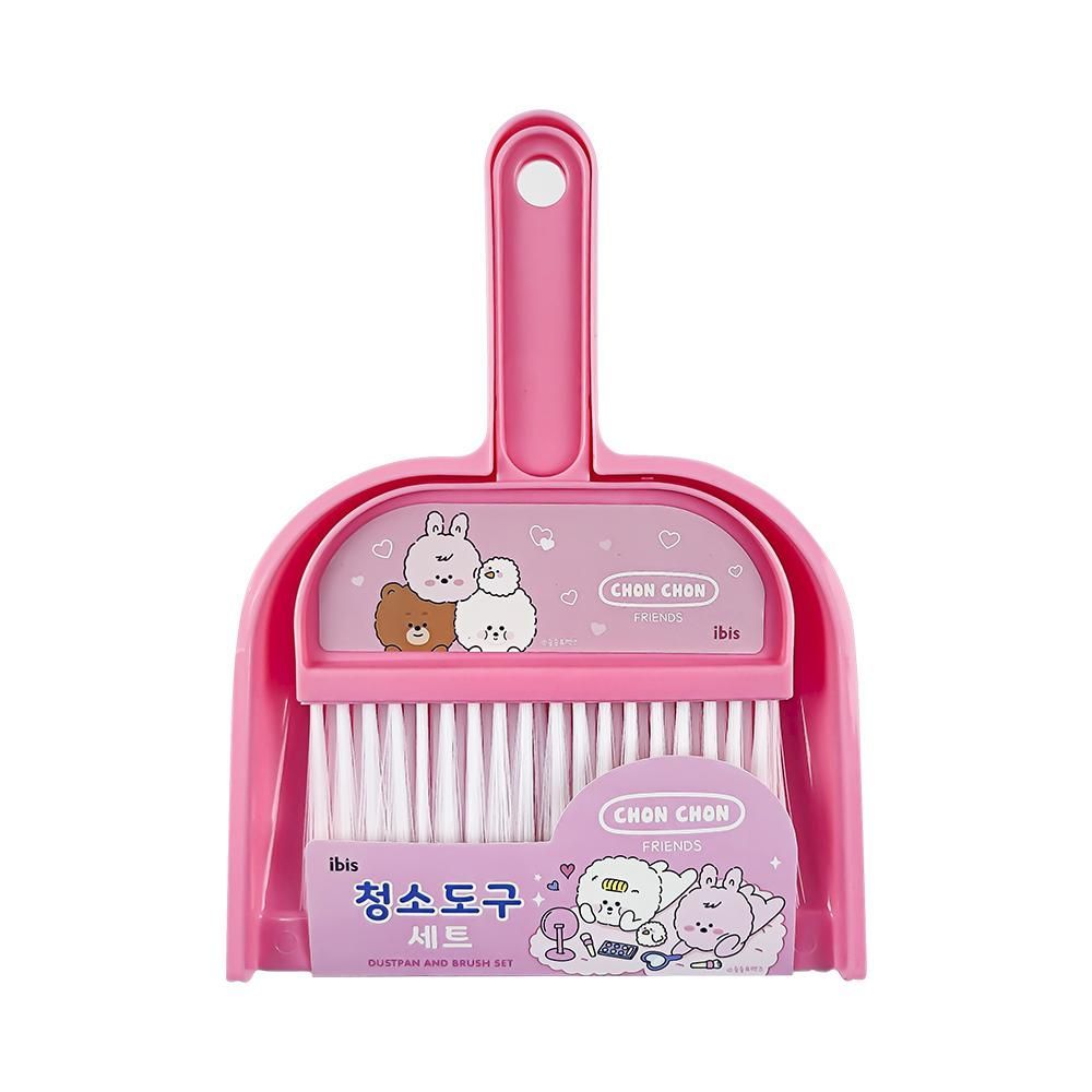 Dust Pan and Brush Set Pink