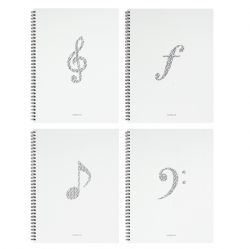 SIMPLE A4 PP Music Notebook, RANDOM