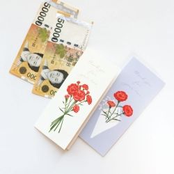 Carnation Card with Envelope part 03, for Cash Gift