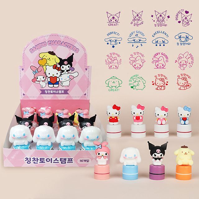 Sanrio Characters Stamp, set of 16