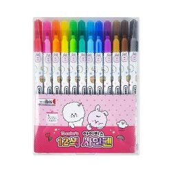 12 Colored Marking Pen_Pink