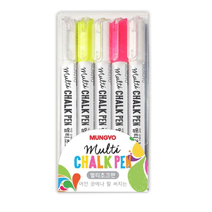 Multi Chalk Pen, 3Colors 5Count 