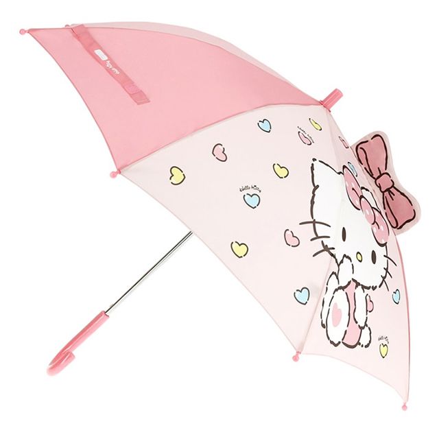 Hello Kitty 53cm Ribbon Three-dimensional Figure hologram Long Umbrella