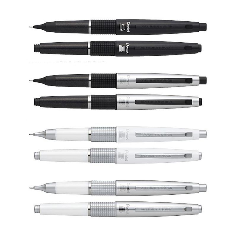 Pental 2023 Fountain Pencil Kerry Sharp Black&White 0.5mm