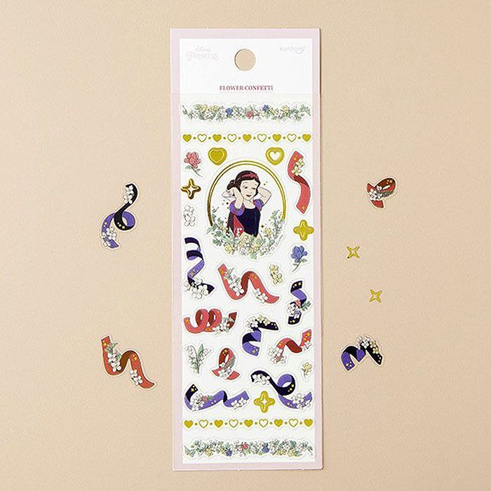 Snow White Flower Confetti stickers