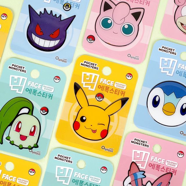 New Pokemon Big Epoxi Sticker - 48PCS