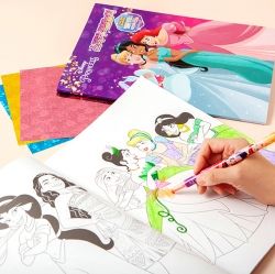 Disney Princess Sticker Coloring Book, Random