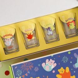 Jelly Bear Mini Glass Cup 4P Set, 238ml