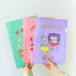 (SET) Elementary School Alpha Girls L-Holder, for A4 Papers 
