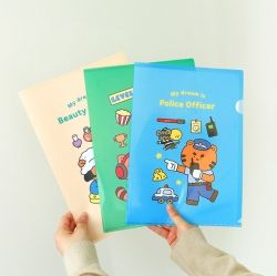 (SET) Elementary School My Dream L-Holder 3Types Set, for A4 Papers 