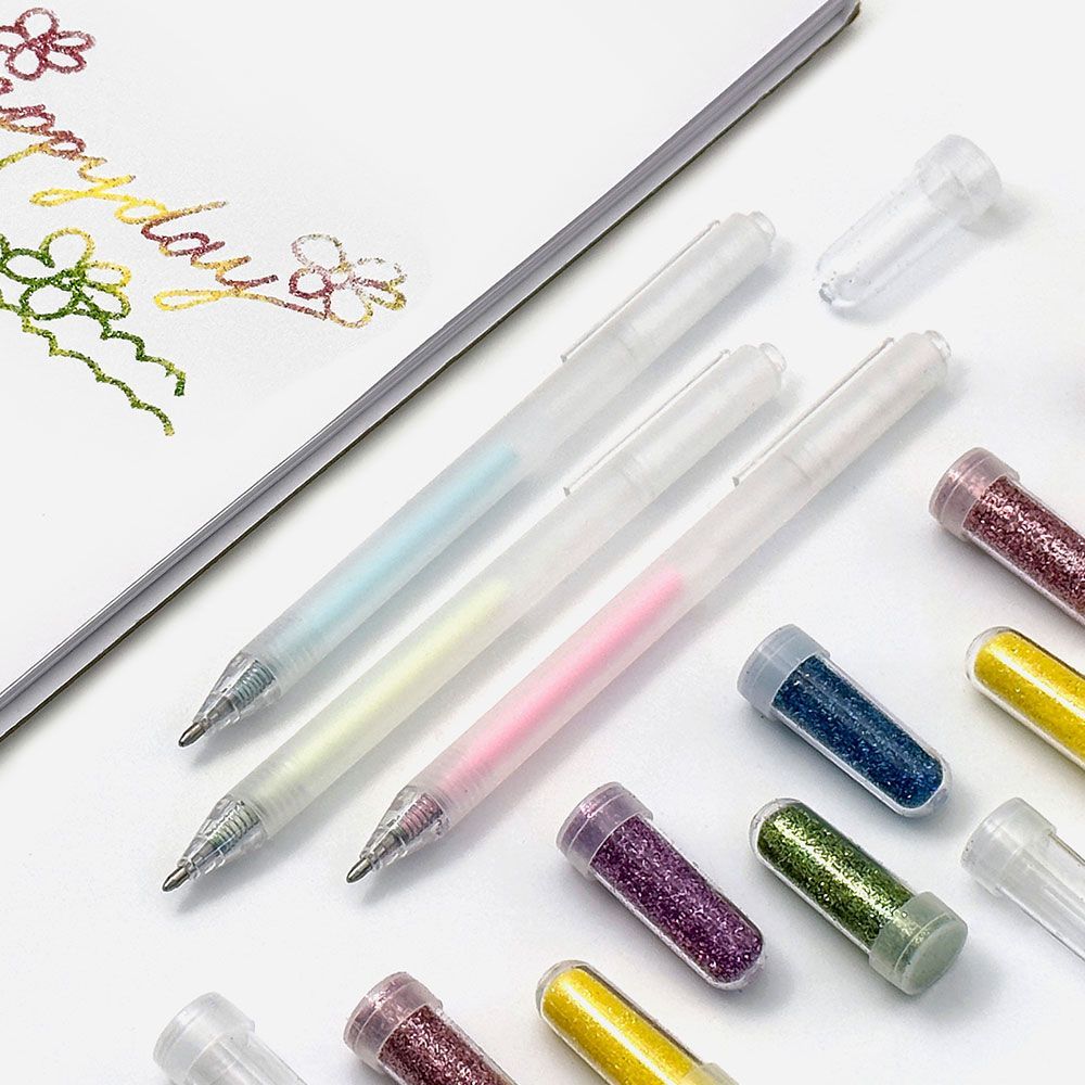 Glitter decoration Glue pen Set (set of 18)