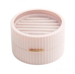 Round Pastel Accessory Storage Box Ring Case Jewelry Necklace Storage Box