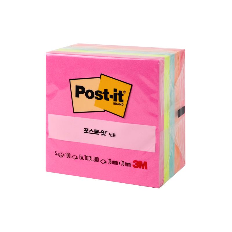 Post-it Note Color Pack (Poptimistic) 654-5AN 76X76mm 5color 500pcs