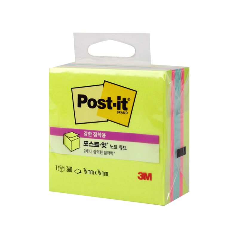 Post-it Note Cube (Green) 2054-PP 76X76mm 3color 400pcs
