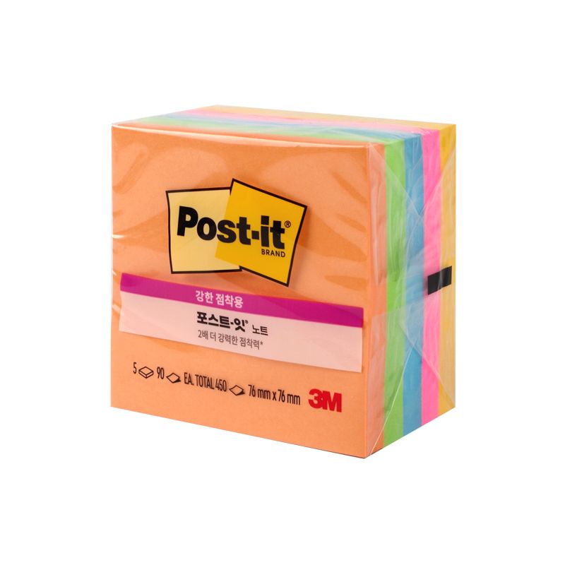 Post-it Note Super Sticky 654-5SSAU (Energy Boost) 76X76mm 5color 450pcs