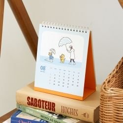 The temperature of the day HAPPY 18months Desk Calendar