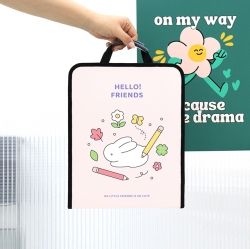 Elementary School Life Zipper File Bag, for A4 Papers 