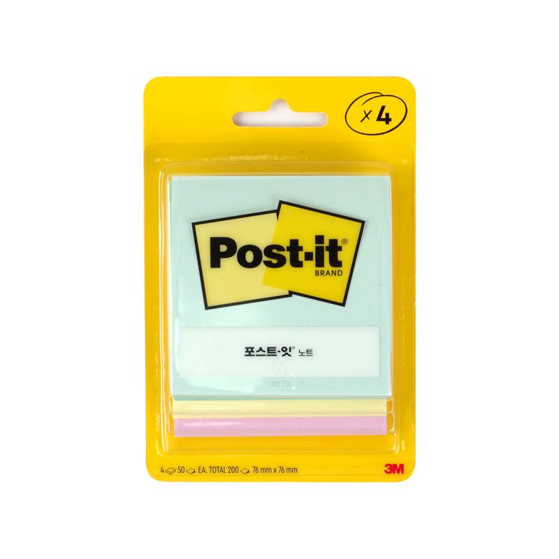Post-it Note Color Pack (Marseille) 5401-4AP 76X76mm 4color 200pcs
