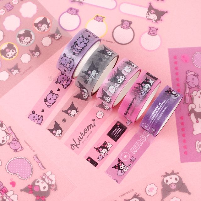 Kuromi Pearl Masking tape and Diary Deco Sticker Set