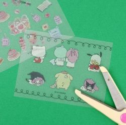 Sanrio Characters Pearl Masking tape and Diary Deco Sticker Set