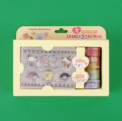 Sanrio Characters Pearl Masking tape and Diary Deco Sticker Set