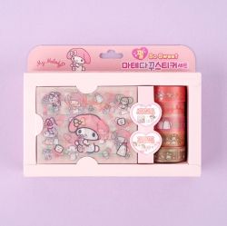 My Melody Pearl Masking tape and Diary Deco Sticker Set