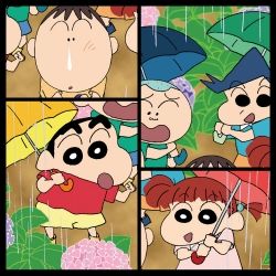 Crayon Shinchan Jigsaw Puzzle 150Pieces, Friends on a Rainy Day 