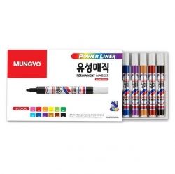 Mungyo Permanent Marker 12colors 1set (Paper Case)