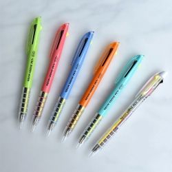 Neon Shine Pen, 3Colors Multi Ballpoint Pen