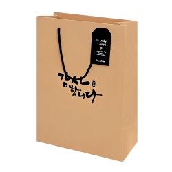 Kraft Shopping Bags Thank You Rectangular Vertical L(10 pcs)