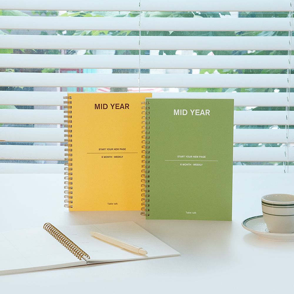 Mid Year Weekly Planner A5 for 6 Months, Undated 