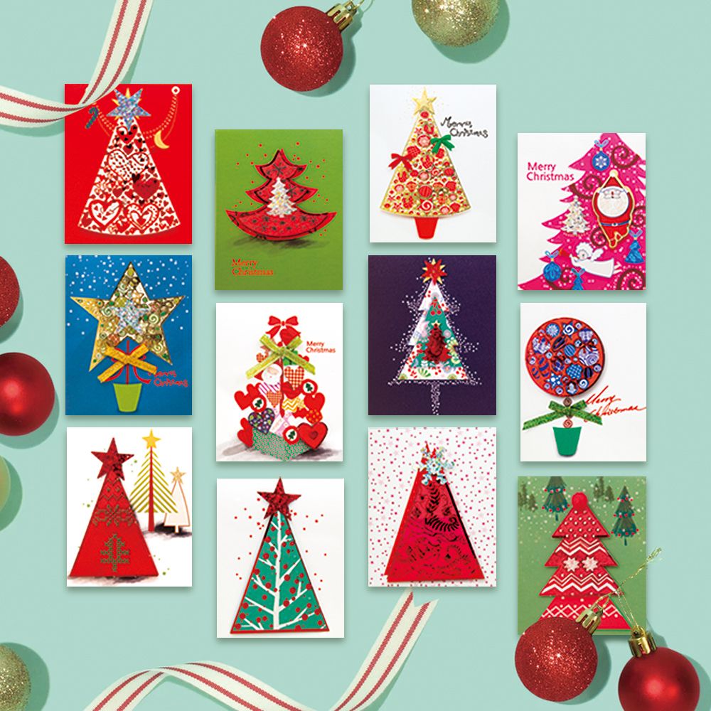 Tree Mini Christmas Card Kit, Set of 12Type
