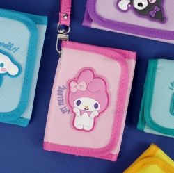 My Melody Cute Wallet with Neck Strap, Coin and Card Holder